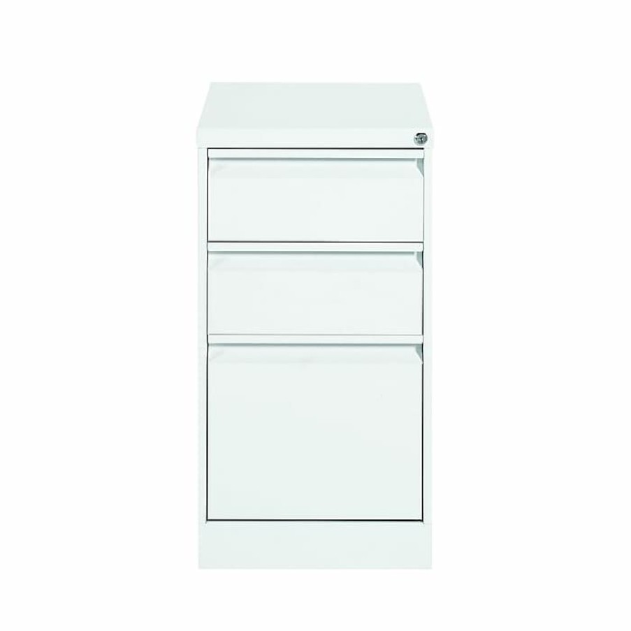 * Global 1900 Plus Series 3-Drawer Vertical File Cabinet, Locking, Letter, Designer White, 22.62 (Td19Fp23Bbfdwt)