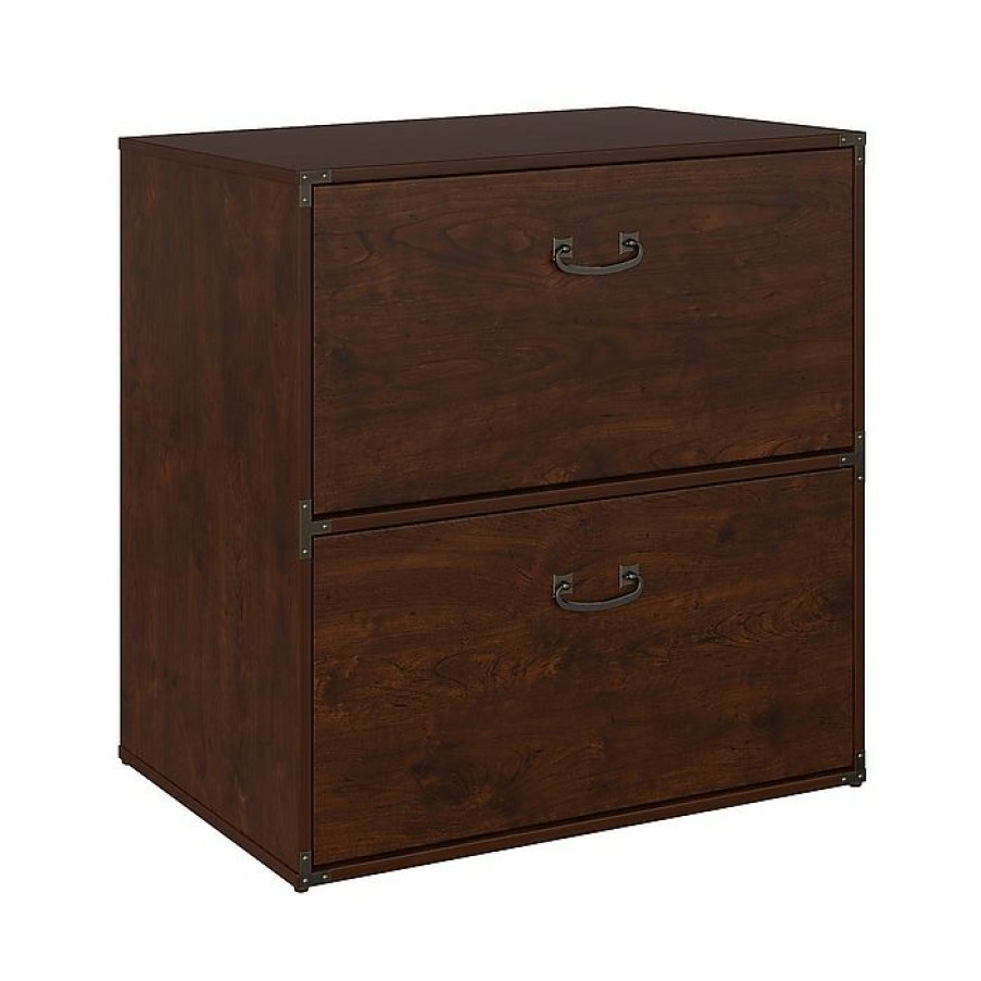 * Office By Kathy Ireland Ironworks Lateral File Cabinet, Coastal Cherry (Ki50204-03)