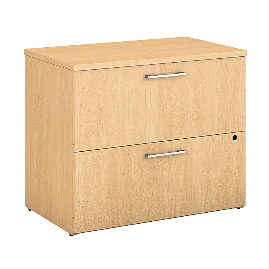 * Bush Business Furniture 400 Series 36 W 2 Drawer Lateral File Cabinet, Natural Maple (400Sfl236Ack)