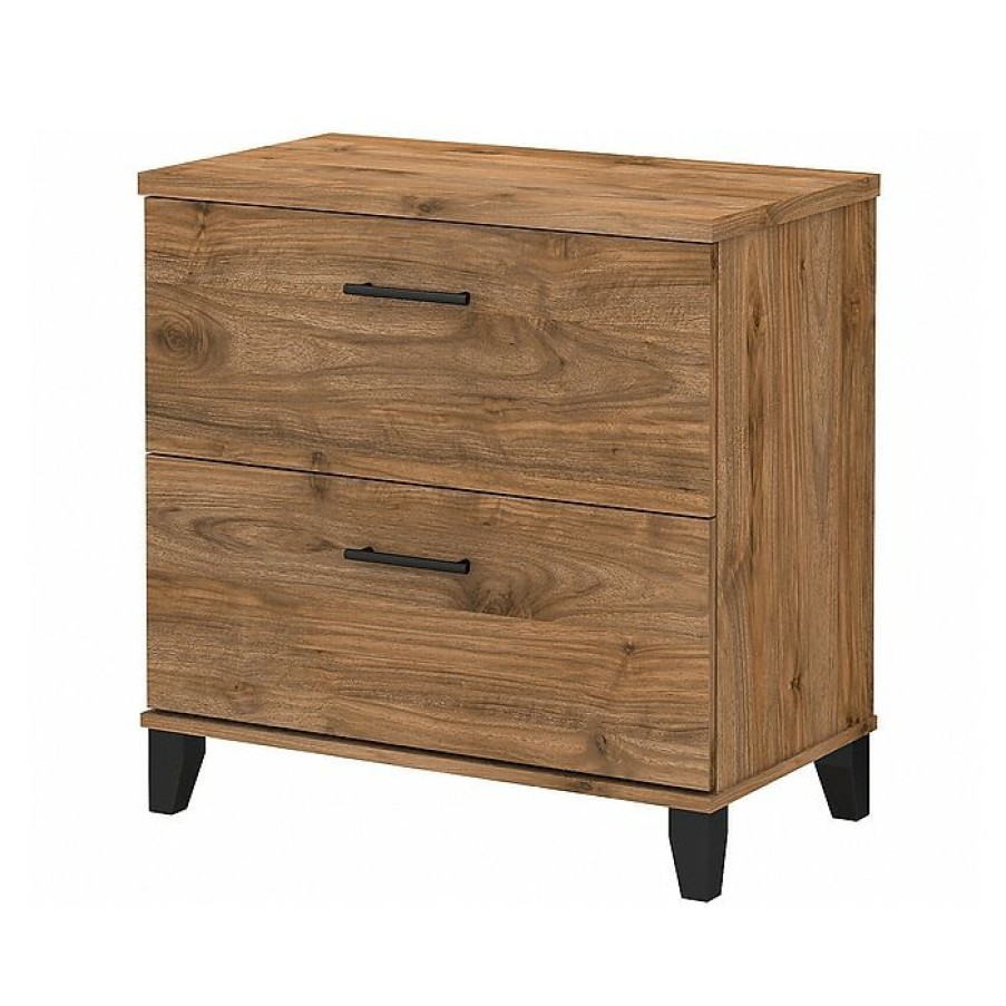 * Bush Furniture Somerset 2-Drawer Lateral File Cabinet, Letter/Legal, Fresh Walnut, 30 (Wc81380)