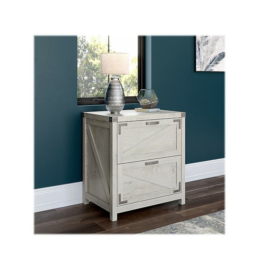 * Kathy Ireland Home By Bush Furniture 2-Drawer Lateral File Cabinet, Letter/Legal, Cottage White, 29 (Cgf129Cwh-03)