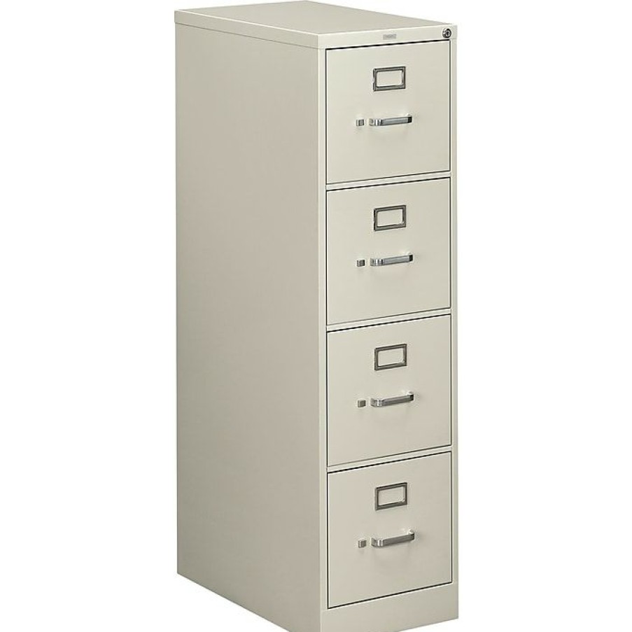 * Hon 510 Series 4-Drawer Vertical File Cabinet, Locking, Letter, Light Gray, 25 (H514Pq)