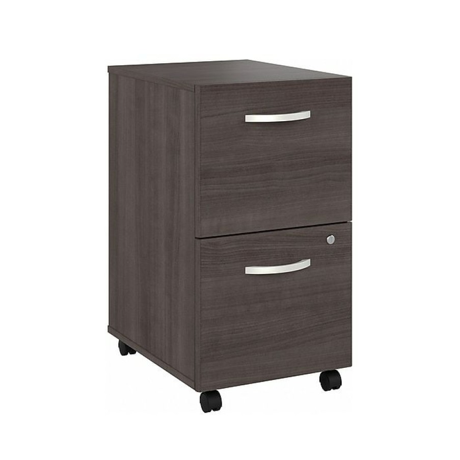 * Bush Business Furniture Hybrid 2-Drawer Mobile File Cabinet, Letter/Legal, Storm Gray, 20 (Hyf116Sgsu-Z)