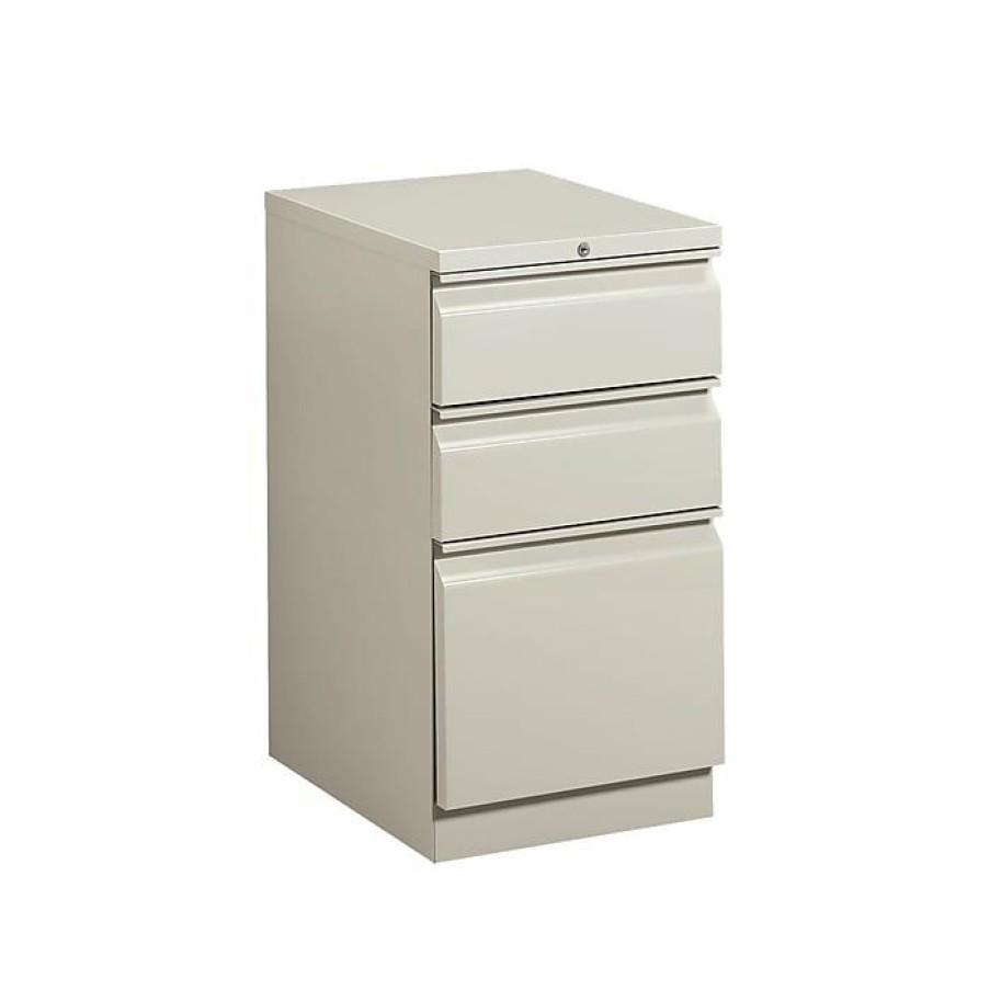 * Hon Brigade 3-Drawer Vertical File Cabinet, Mobile/Pedestal, Letter, Gray, 22.88 D (H33723R.L.Q)