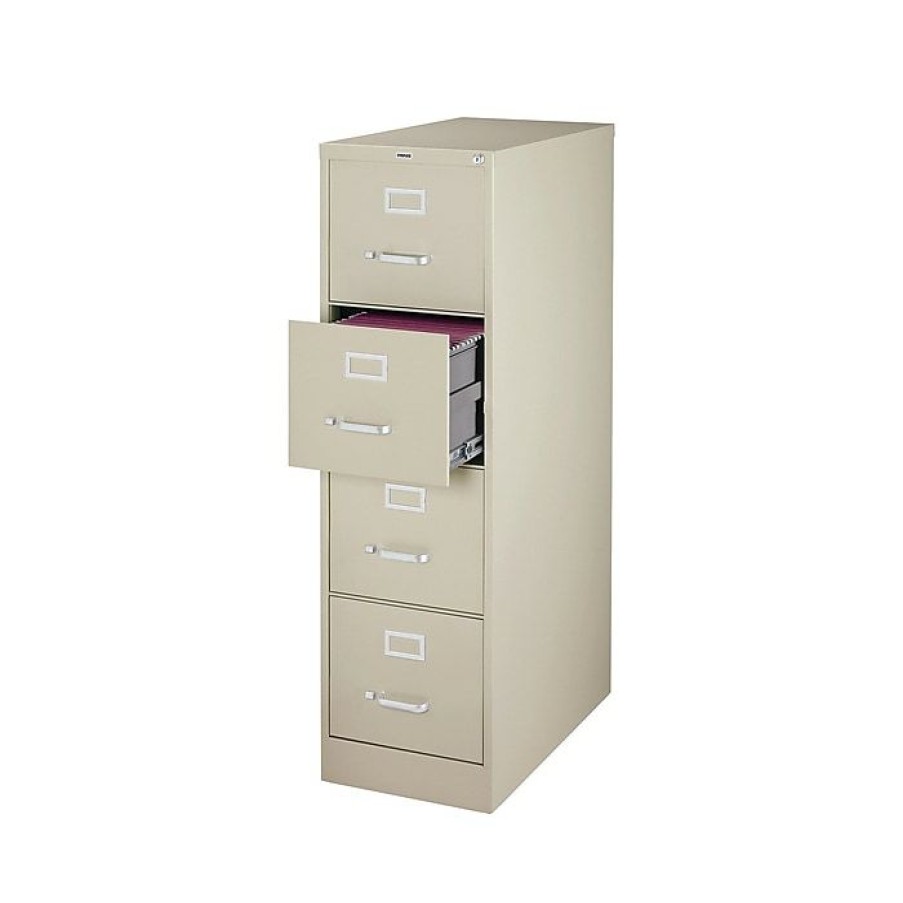 * Staples 4-Drawer Vertical File Cabinet, Locking, Letter, Putty/Beige, 25 D (25162D)