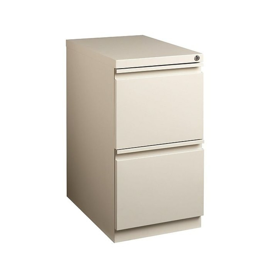 * Staples 2-Drawer Vertical File Cabinet, Locking, Letter, Putty/Beige, 19.88 D (24872D)