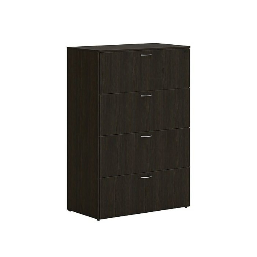 * Hon Mod 4-Drawer Lateral File Cabinet, Locking, Letter/Legal, Java Oak, 36 (Hlpllf3620L4.Lja1)