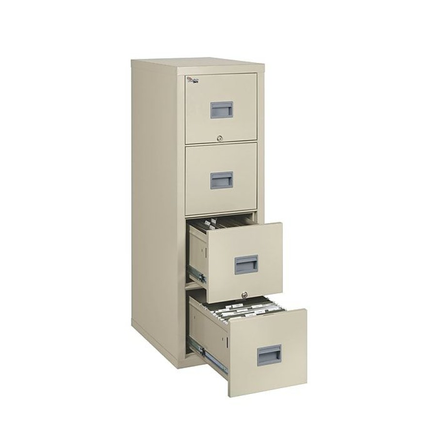 * Fireking Patriot 4-Drawer Vertical File Cabinet, Fire Resistant, Letter/Legal, Beige, 25 D Dock(4P1825-Cpa)