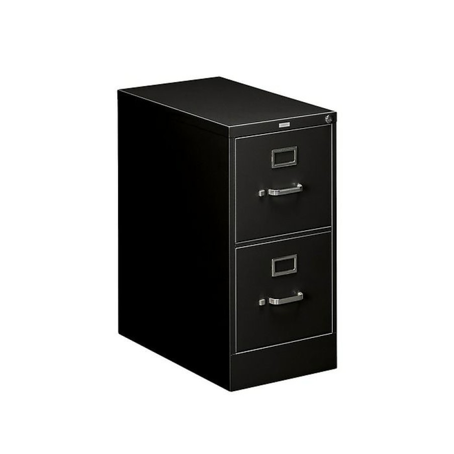 * Hon 510 Series 2-Drawer Vertical File Cabinet, Locking, Letter, Black, 25 D (Hon512Pp)