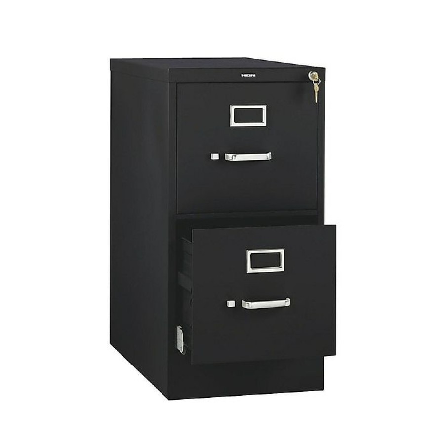 * Hon 510 Series 2-Drawer Vertical File Cabinet, Locking, Letter, Black, 25 D (Hon512Pp)