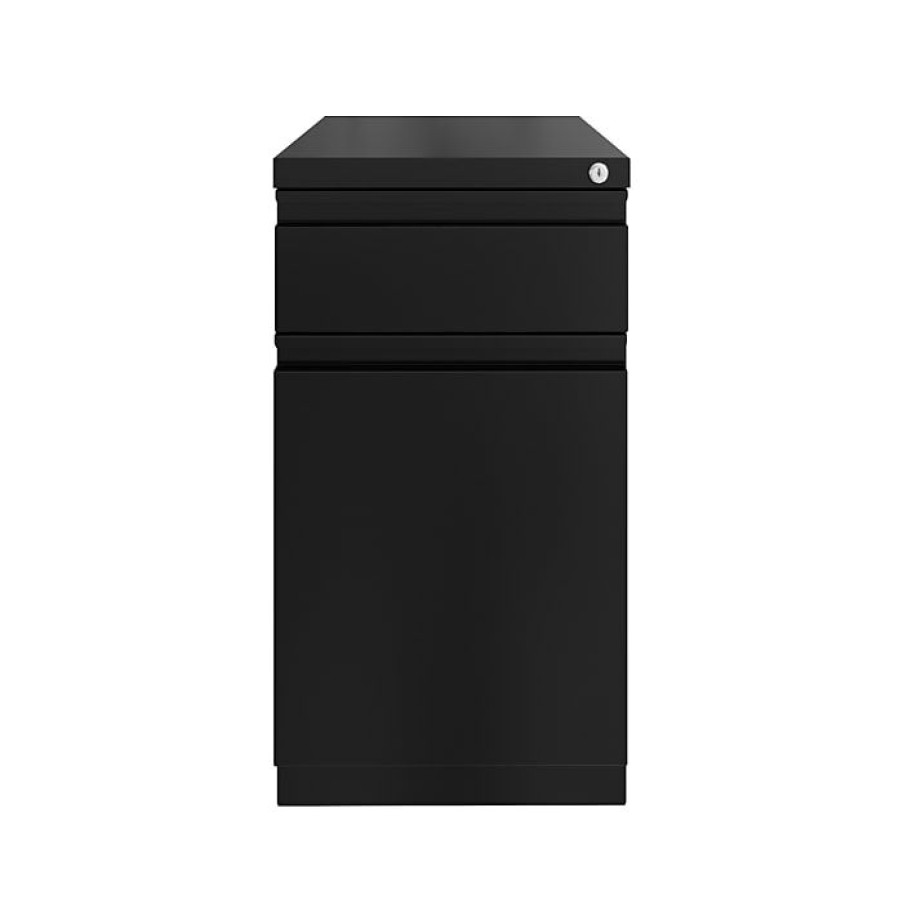 * Hirsh 2-Drawer Vertical File Cabinet, Mobile/Pedestal, Letter, Black, 19.88 (25032)