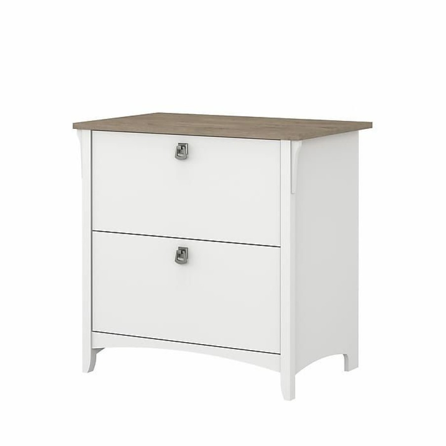 * Bush Furniture Salinas 2-Drawer Lateral File Cabinet, Letter/Legal, Shiplap Gray/Pure White, 31.73 (Saf132G2W-03)