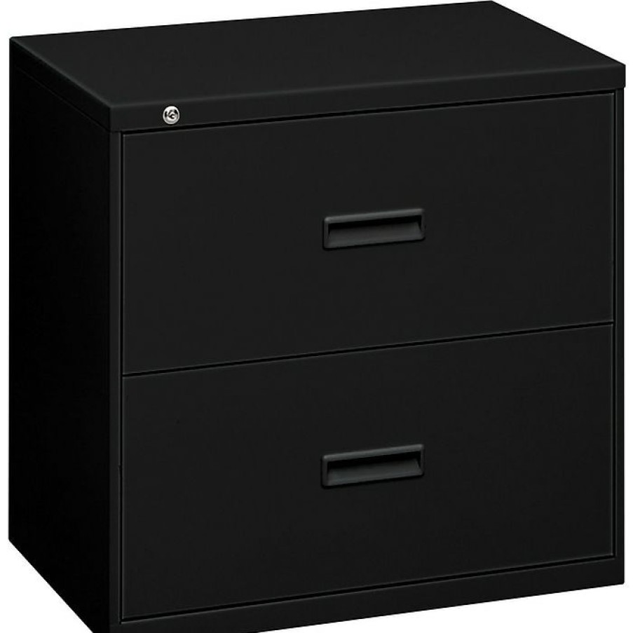 * Hon Lateral File, 2 Drawers, Molded Pull, 36 W, Black Finish (Bsx482Lp)