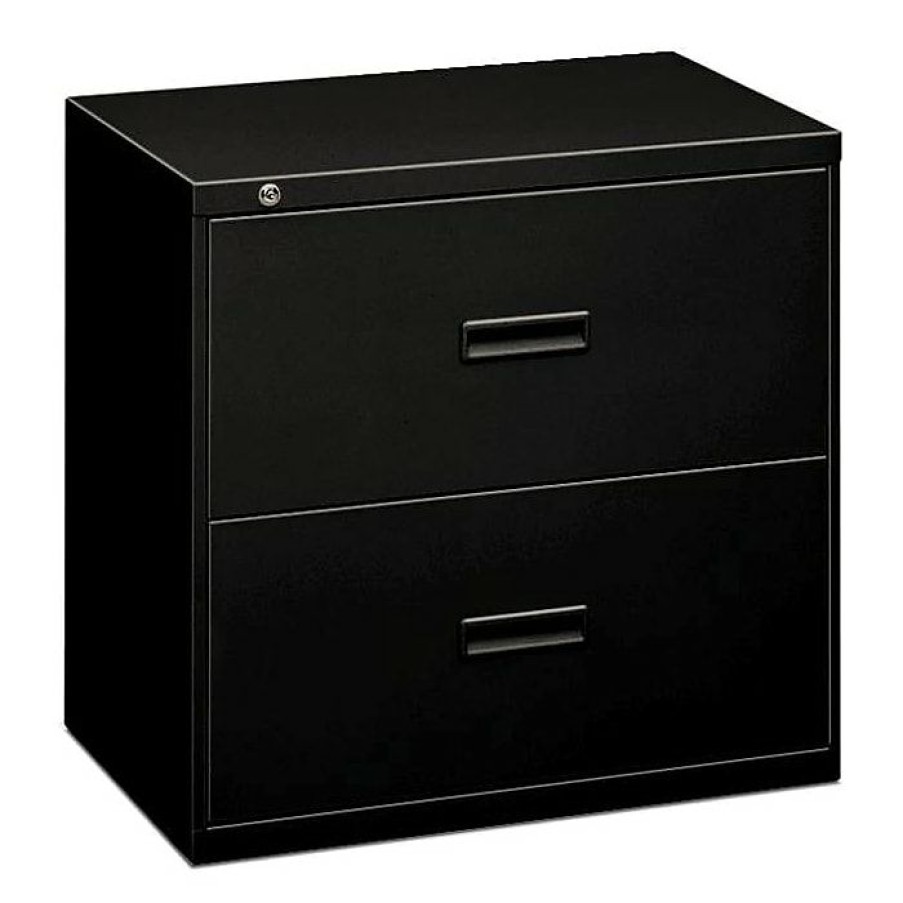 * Hon Lateral File, 2 Drawers, Molded Pull, 36 W, Black Finish (Bsx482Lp)