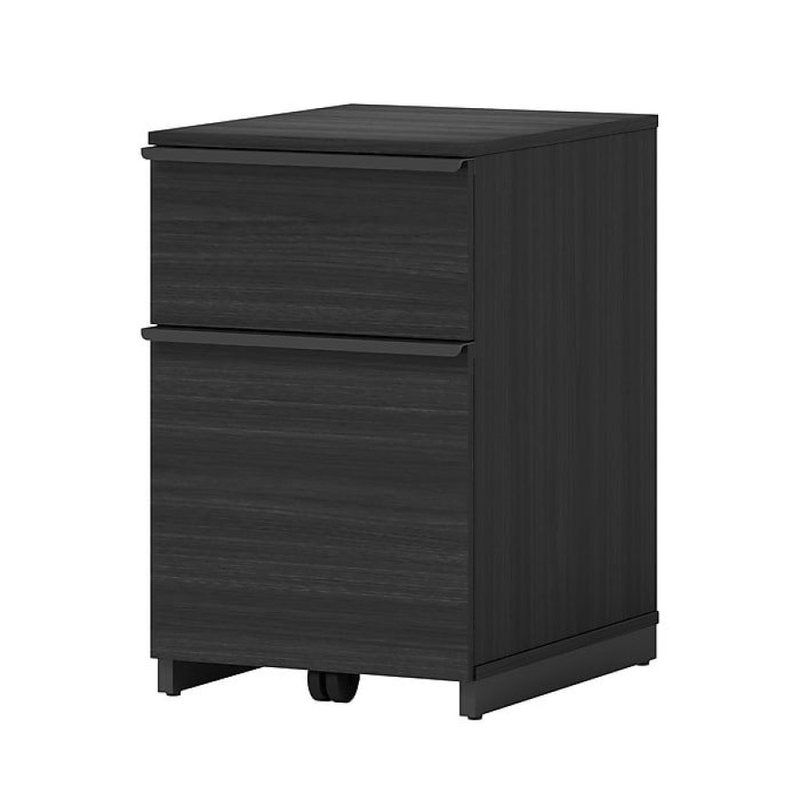 * Thomasville Furniture Latimer 2-Drawer Vertical File Cabinet, Pedestal, Burnt Ash, 20.8 D (Spls-Ladf-Tv)