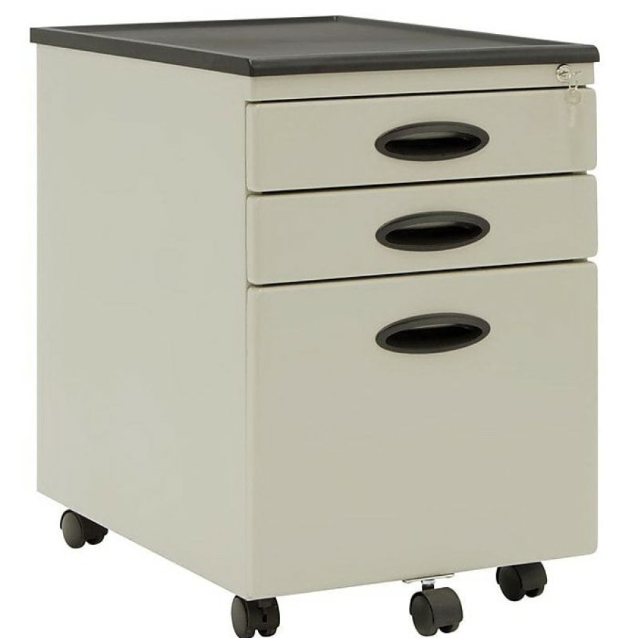 * Studio Designs Calico Designs 3-Drawer Vertical File Cabinet, Locking, Putty, Letter/Legal, 22 D (51104Box)