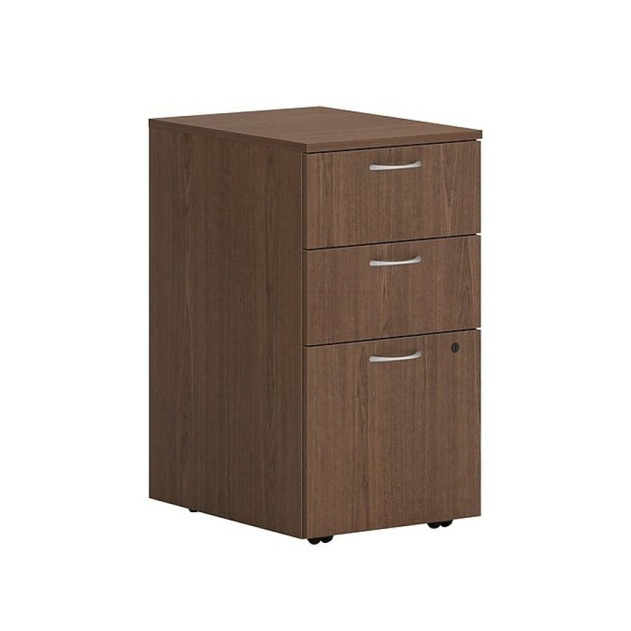 * Hon Mod 3-Drawer Vertical File Cabinet, Mobile Pedestal, Letter/Legal, Sepia Walnut, 20 (Hlplpmbbf.Lse1)