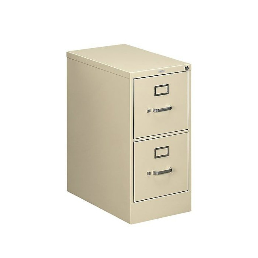 * Hon 510 Series 2-Drawer Vertical File Cabinet, Locking, Letter, Putty/Beige, 25 D (Hon512Pl)