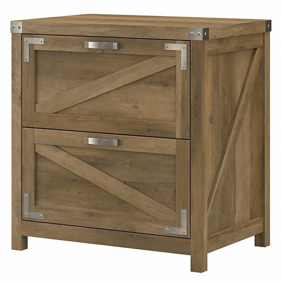 * Kathy Ireland Home By Bush Furniture 2-Drawer Lateral File Cabinet, Letter/Legal, Reclaimed Pine, 29 (Cgf129Rcp-03)