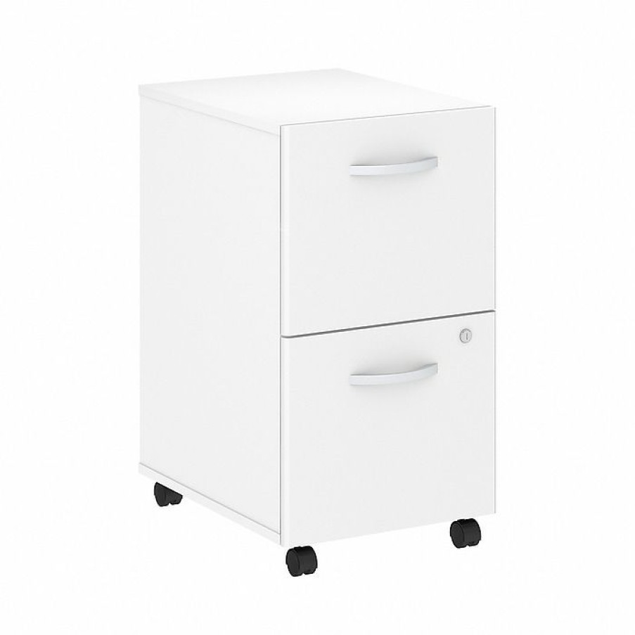 * Bush Business Furniture Studio C 2 Drawer Mobile File Cabinet, White (Scf116Whsu)