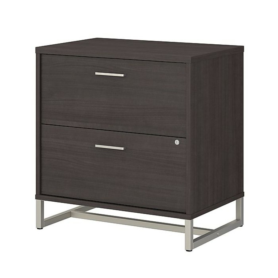 * Office By Kathy Ireland Method 2-Drawer Lateral File Cabinet, Locking, Letter/Legal, Storm Gray, 29.76 (Ki70404Su)