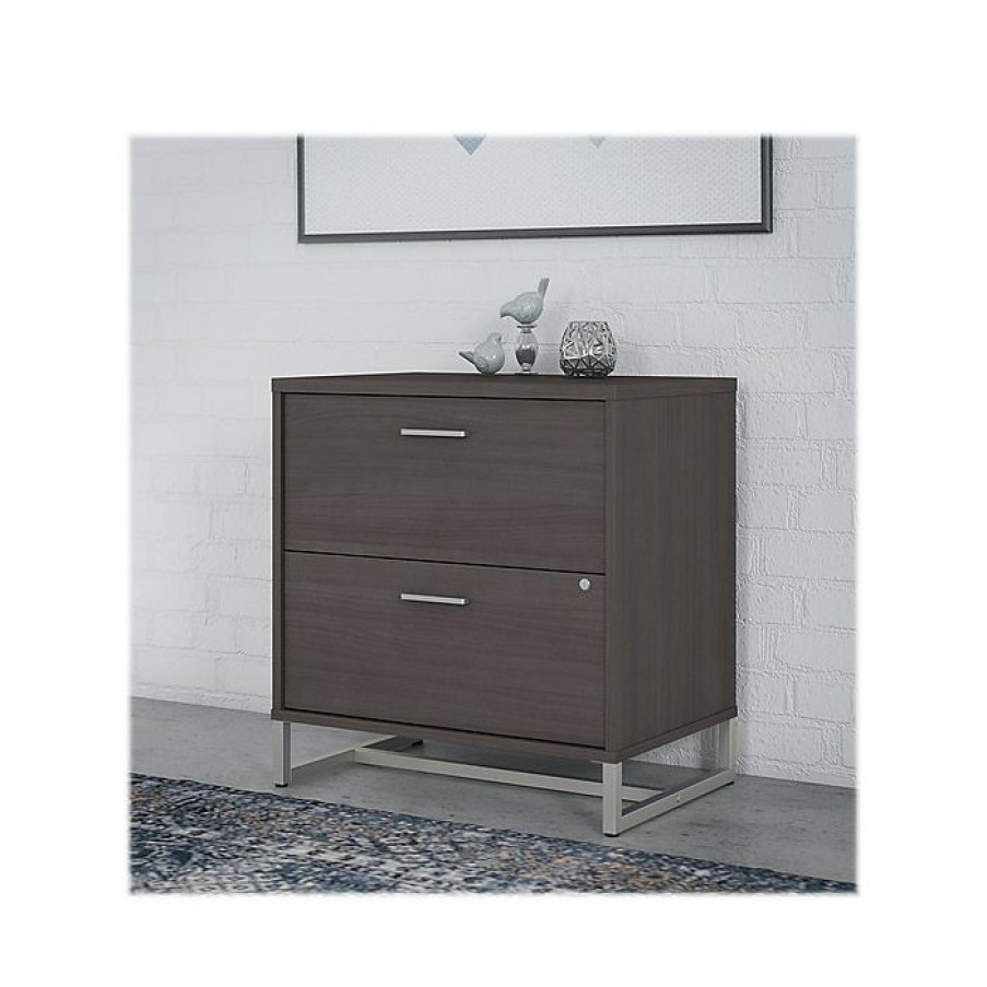 * Office By Kathy Ireland Method 2-Drawer Lateral File Cabinet, Locking, Letter/Legal, Storm Gray, 29.76 (Ki70404Su)