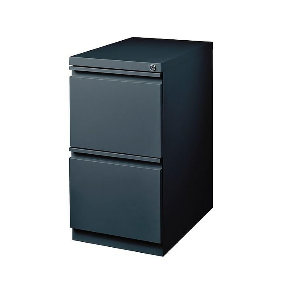 * Staples 2-Drawer Vertical File Cabinet, Locking, Charcoal, Letter, 19.88 D (26819D)