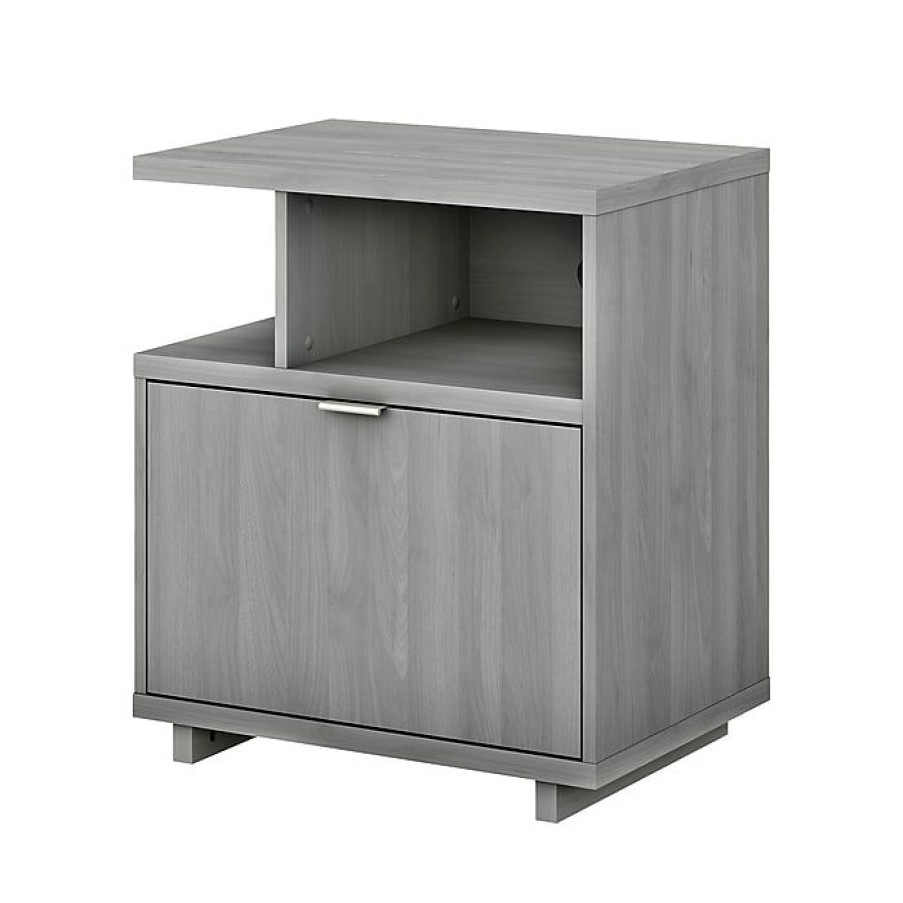 * Kathy Ireland Home By Bush Furniture Madison Avenue Single-Drawer Lateral File Cabinet, Modern Gray, 27.17 (Mdf127Mg-03)