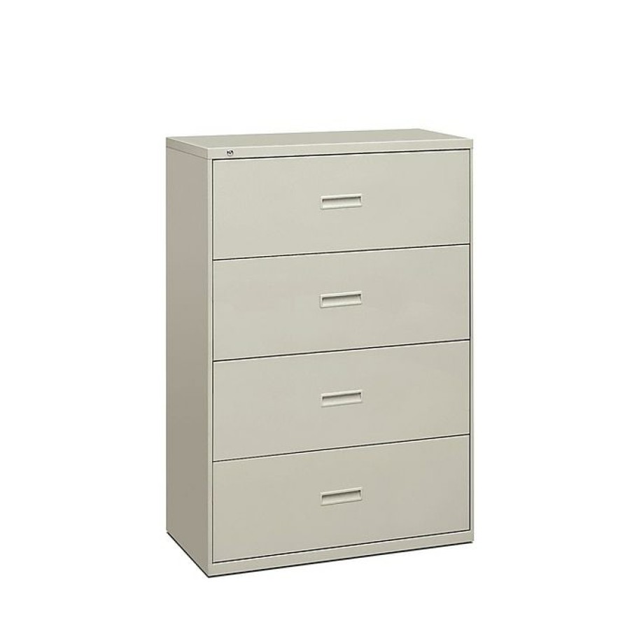 * Hon Lateral File, 4 Drawers, Molded Pull, Light Gray Finish, 36 W (Bsx484Lq)