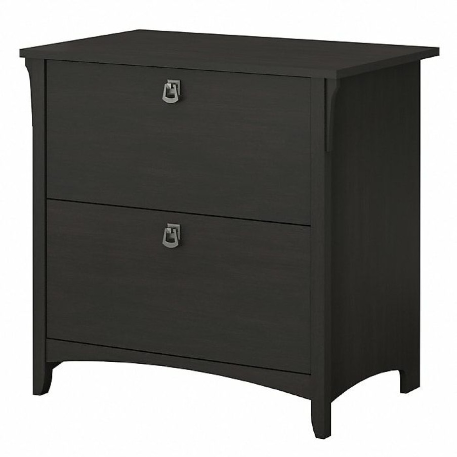 * Bush Furniture Salinas Lateral File Cabinet, Vintage Black (Saf132Vb-03)