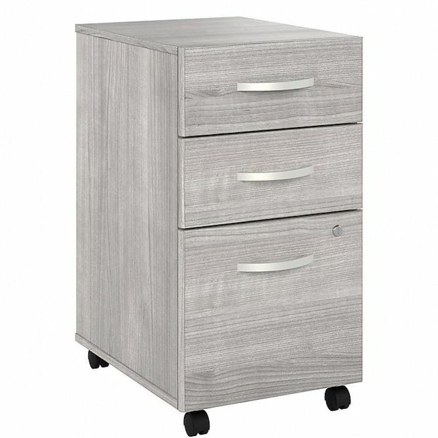 * Bush Business Furniture Studio A 3-Drawer Mobile File Cabinet, Locking, Letter/Legal, Platinum Gray, 20 (Sdf216Pgsu-Z)