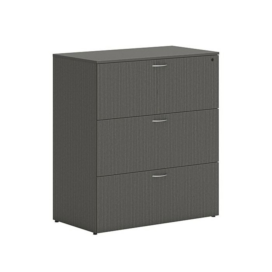 * Hon Mod 3-Drawer Lateral File Cabinet, Locking, Letter/Legal, Slate Teak, 36 (Hlpllf3620L3.Lsl1)