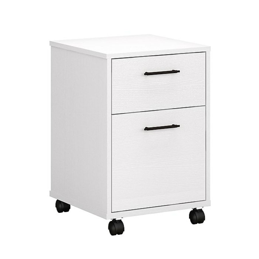 * Bush Furniture Key West 2-Drawer Vertical File Cabinet, Letter, Pure White Oak, 15.75 (Kwf116Wt-03)