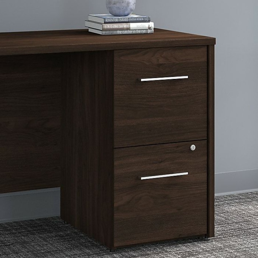 * Bush Business Furniture Office 500 16W 2 Drawer File Cabinet Assembled, Black Walnut, (Off216Bwsu)