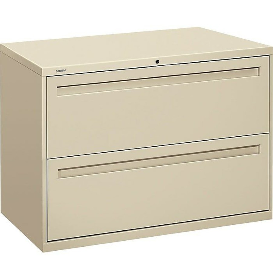 * Hon Brigade 700 Series Lateral File, 2-Drawer, 28-3/8Hx42Wx19-1/4 D, Putty