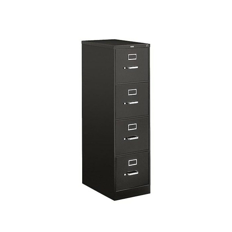 * Hon 510 Series 4-Drawer Vertical File Cabinet, Locking, Letter, Black, 25 D (Hon514Pp)