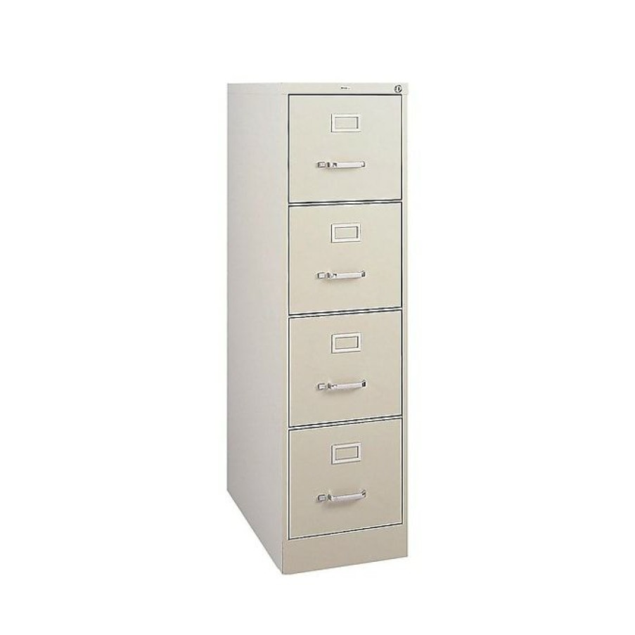 * Staples Commercial 4 File Drawer Vertical File Cabinet, Locking, Gray, Letter, 26.5 D (13445D)