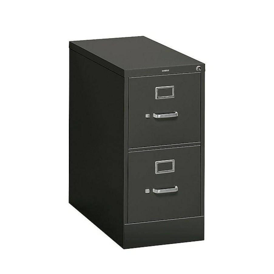 * Hon 310 Series 2-Drawer Vertical File Cabinet, Locking, Letter, Black, 26.5 D (Hon312Pp)