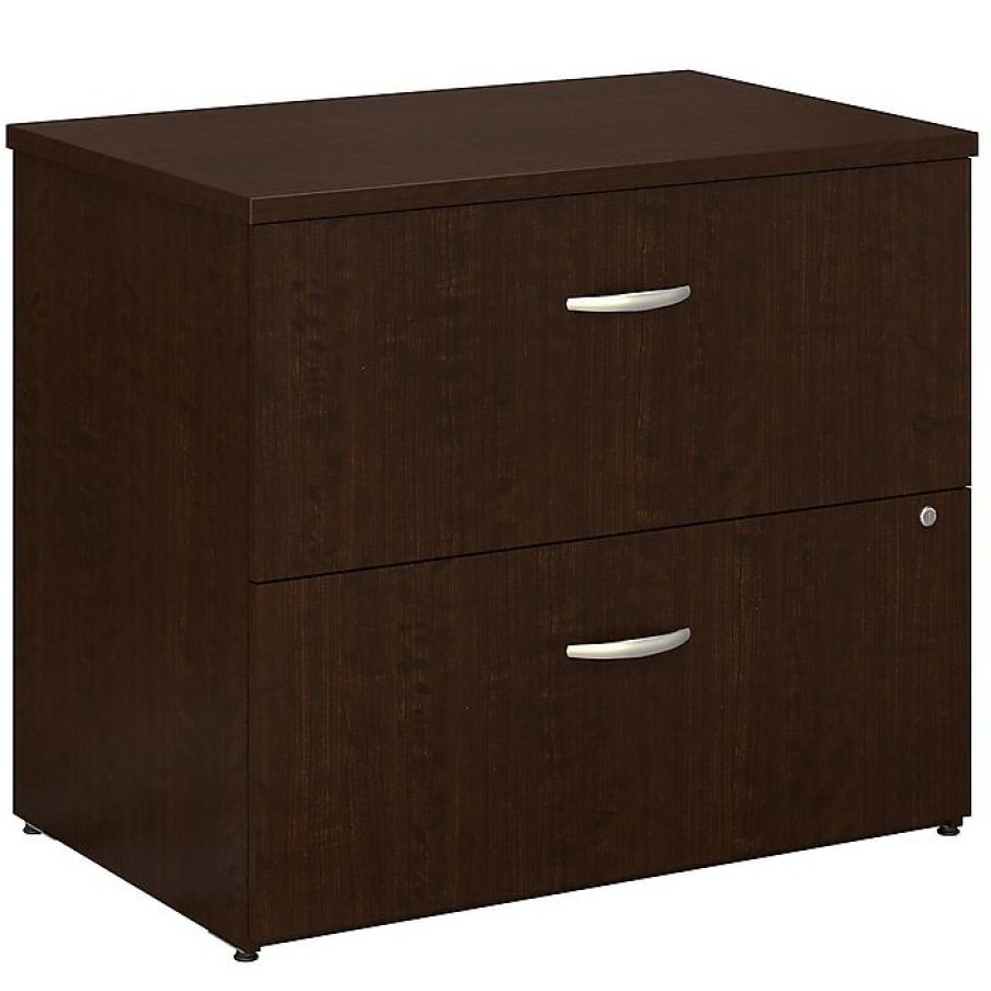 * Bush Business Furniture Easy Office Lateral File Cabinet, Mocha Cherry (Eo101Mrsu)