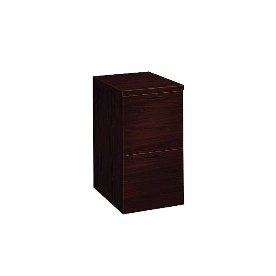 * Hon 10500 Series Mobile Pedestal, 2 File Drawers, 15-3/4 W X 22-3/4 D, Mahogany Finish (Hon105104Nn)