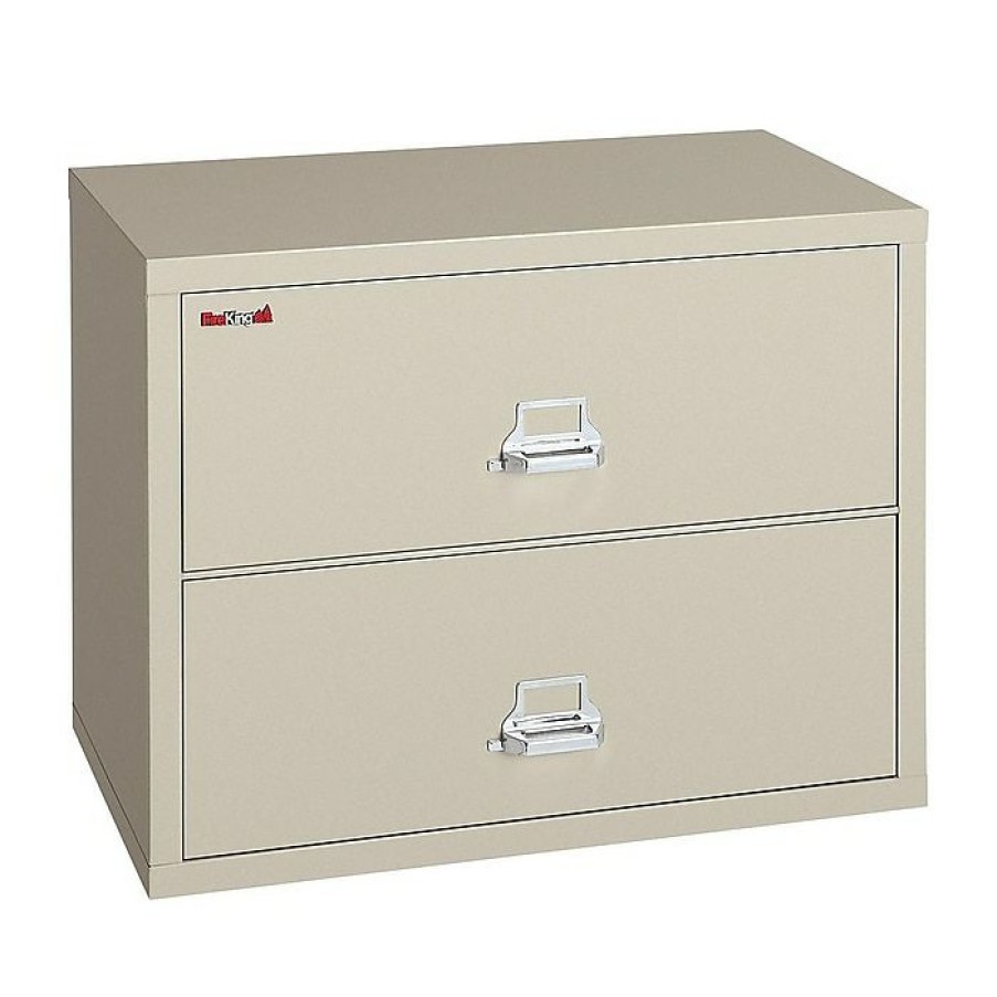 * Fireking Classic 2-Drawer Lateral File Cabinet, Fire Resistant, Letter/Legal, Beige, 37.5 W (2-3822-Cpa)