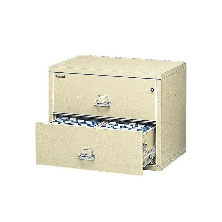 * Fireking Classic 2-Drawer Lateral File Cabinet, Fire Resistant, Letter/Legal, Beige, 37.5 W (2-3822-Cpa)