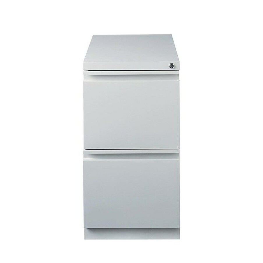 * Staples 2-Drawer Vertical File Cabinet, Locking, Letter, Gray, 22.88 D (25173D)