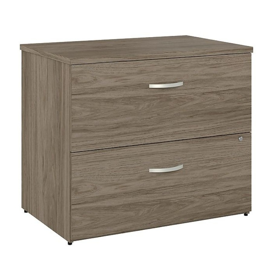 * Bush Business Furniture Hybrid 2-Drawer Lateral File Cabinet, Letter/Legal, Modern Hickory, 36 (Hyf136Mhsu-Z)