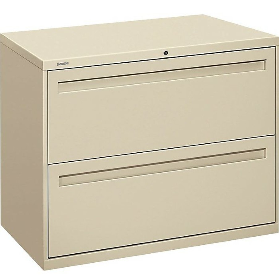 * Hon Brigade 700 Series Lateral File, 2-Drawer, 28-3/8Hx36Wx19-1/4 D, Putty