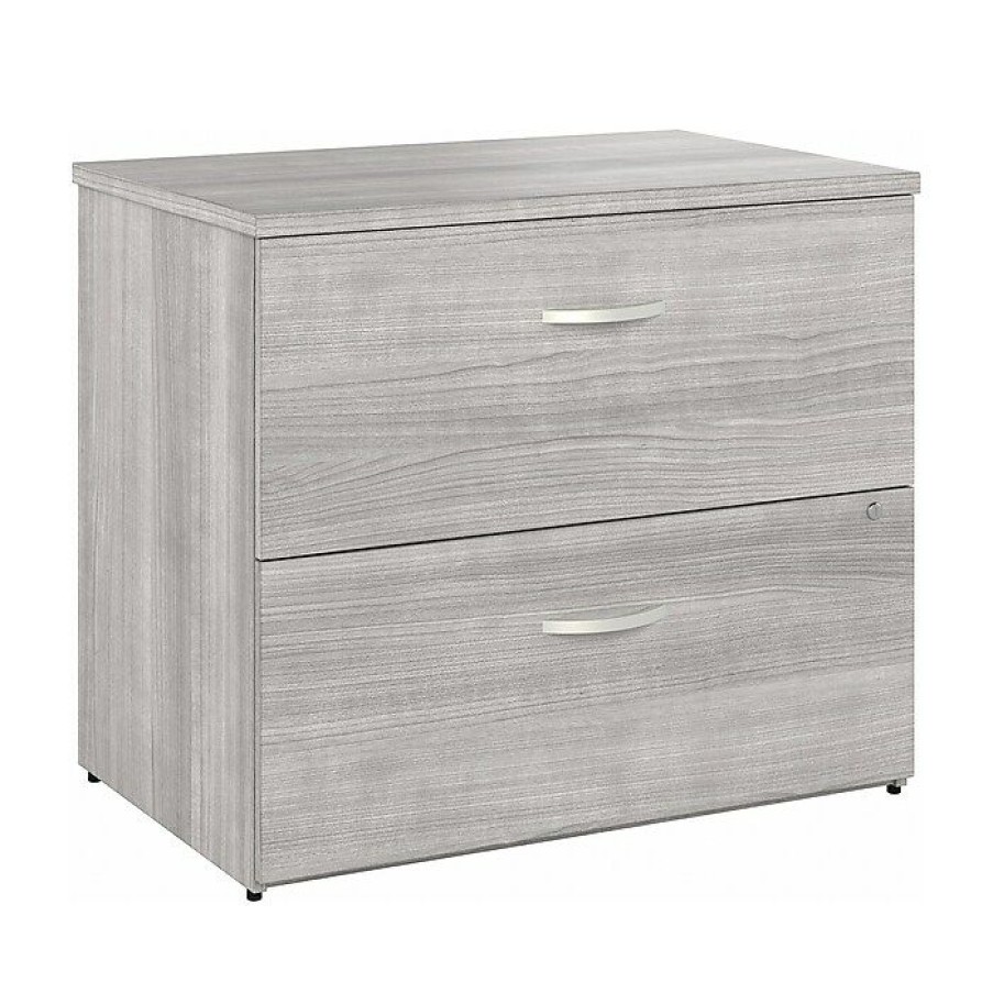 * Bush Business Furniture Hybrid 2-Drawer Lateral File Cabinet, Letter/Legal, Platinum Gray, 36 (Hyf136Pgsu-Z)