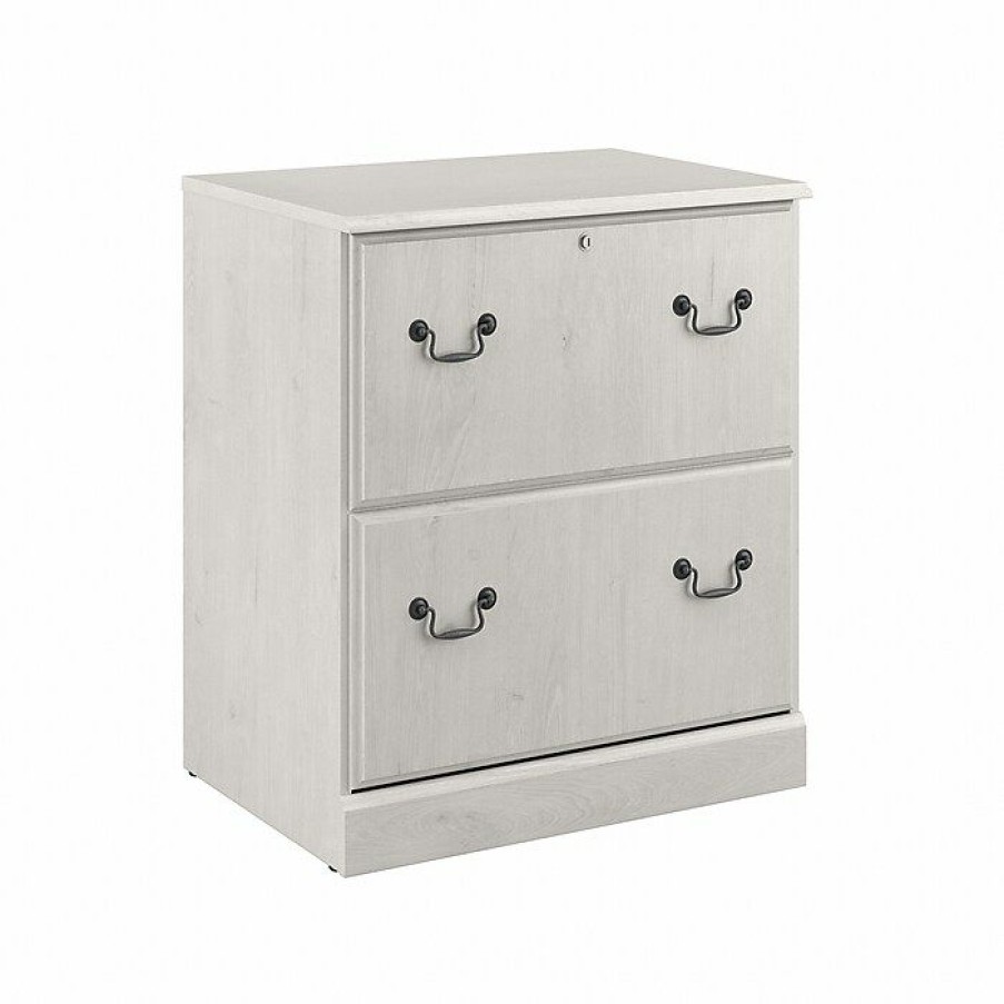 * Bush Furniture Saratoga 2-Drawer Lateral File Cabinet, Linen White Oak (Ex45754-03)