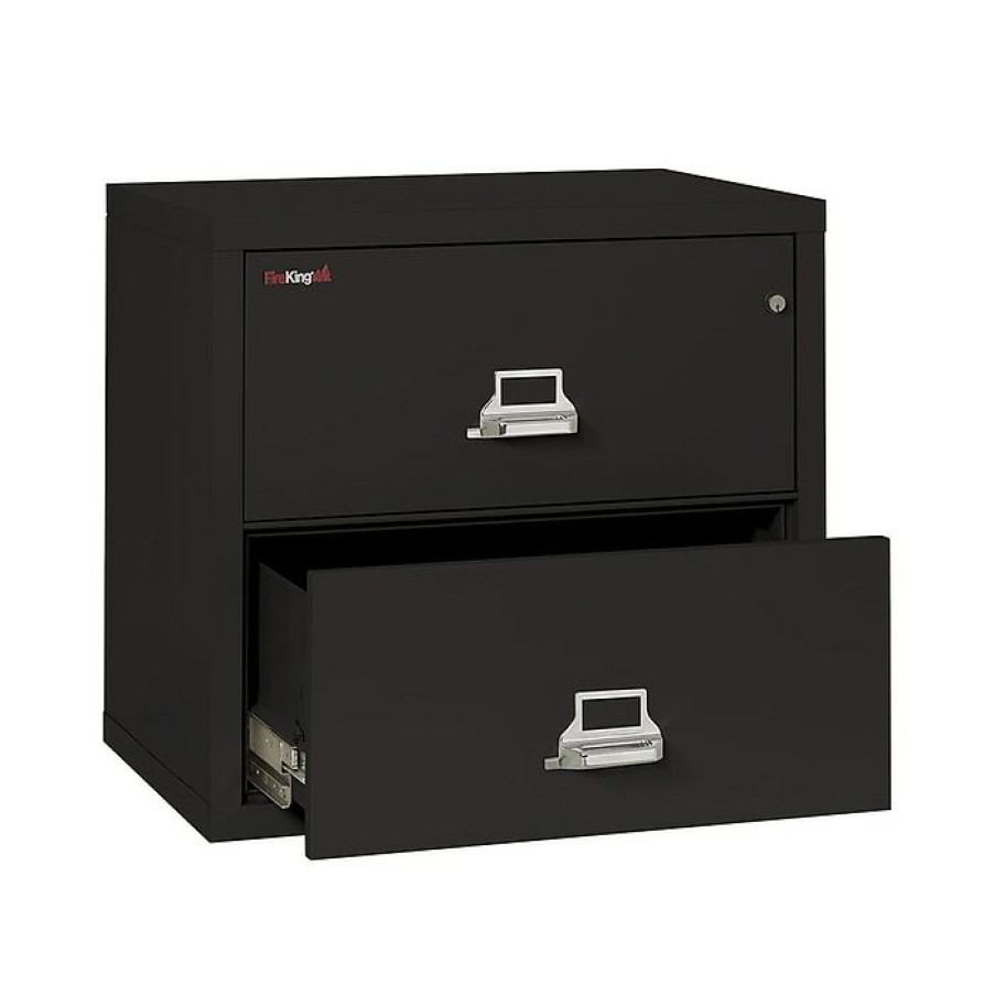 * Fireking Classic 2-Drawer Lateral File Cabinet, Fire Resistant, Letter/Legal, Black, 31.19 W (2-3122-Cbl)