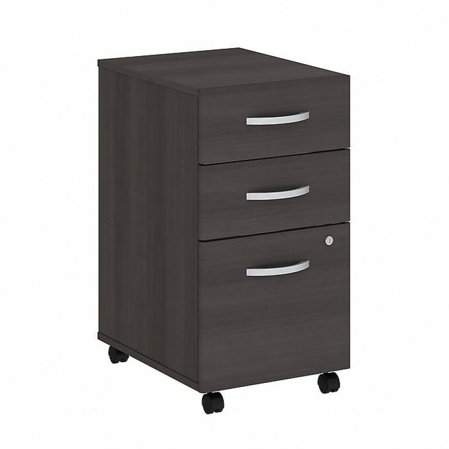 * Bush Business Furniture Studio C 3 Drawer Mobile File Cabinet, Storm Gray (Scf216Sgsu)