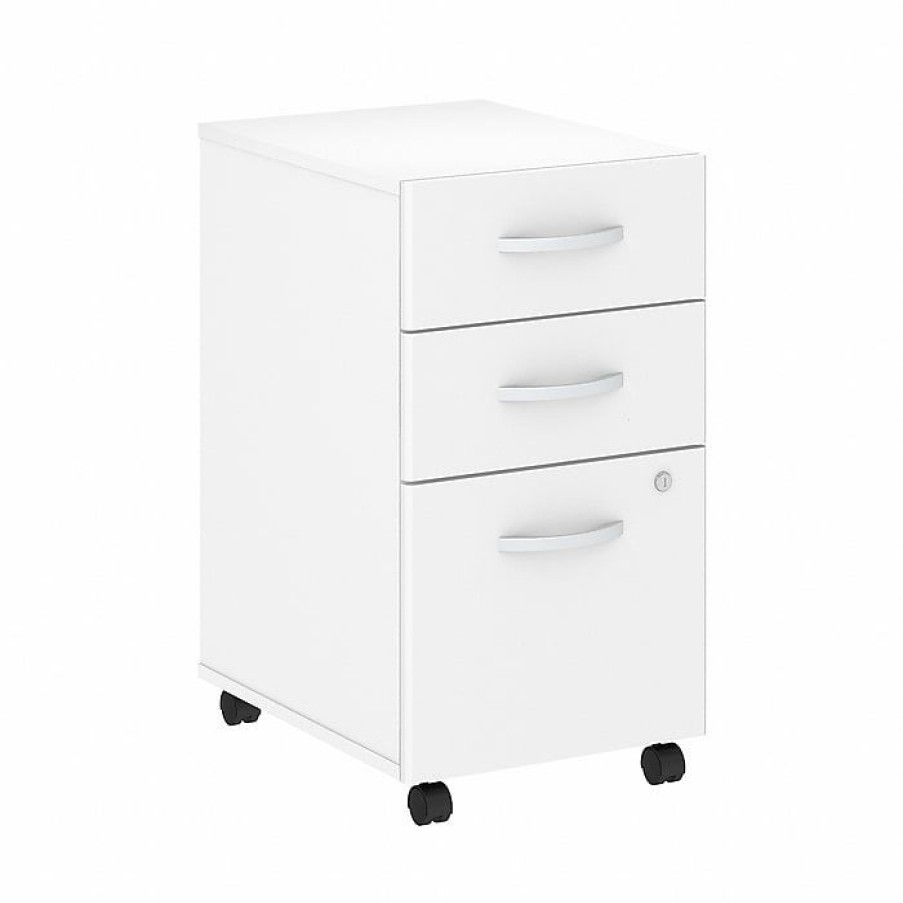 * Bush Business Furniture Studio C 3 Drawer Mobile File Cabinet, White (Scf216Whsu)